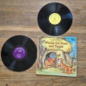 Walt Disney 'Winnie The Pooh' Book and Record + 'Merriest Songs' Record Only